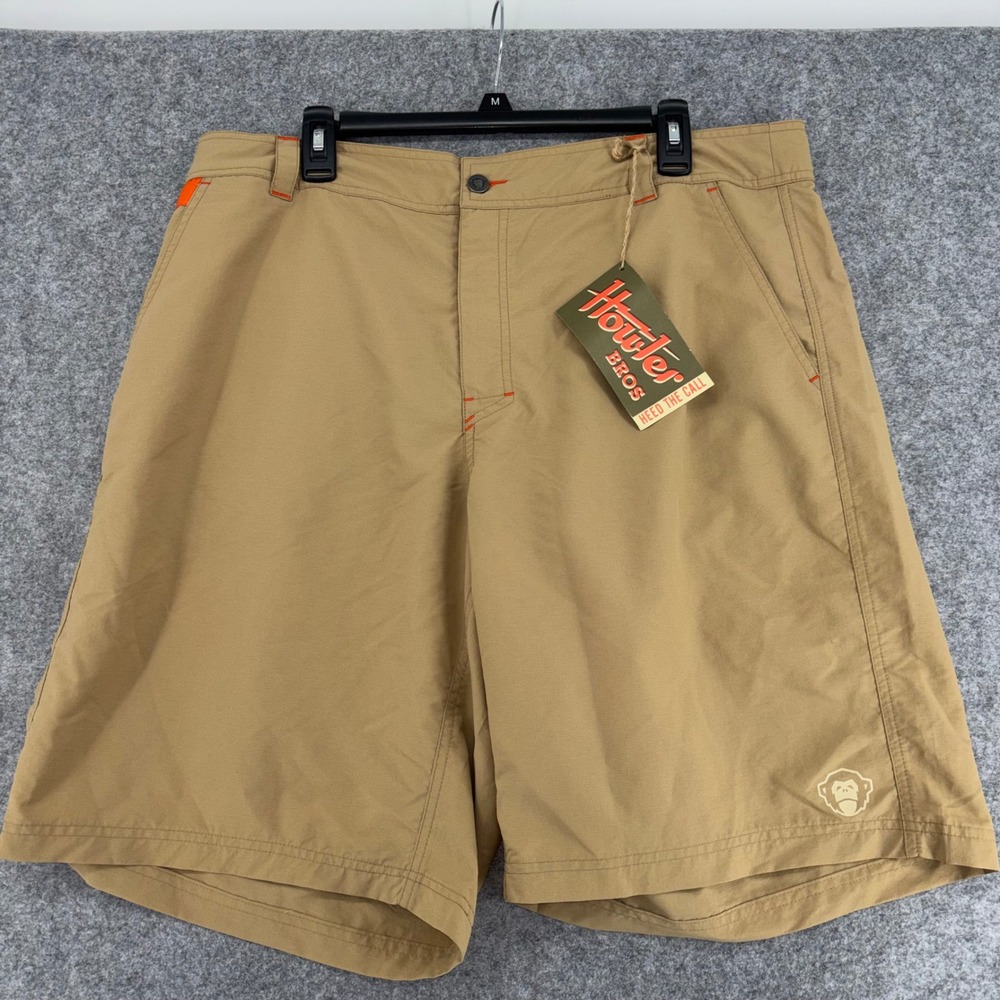 Howler Brothers Horizon Hybrid Shorts Mens 38 Fawn Tan Nylon Fishing 1303 NWT